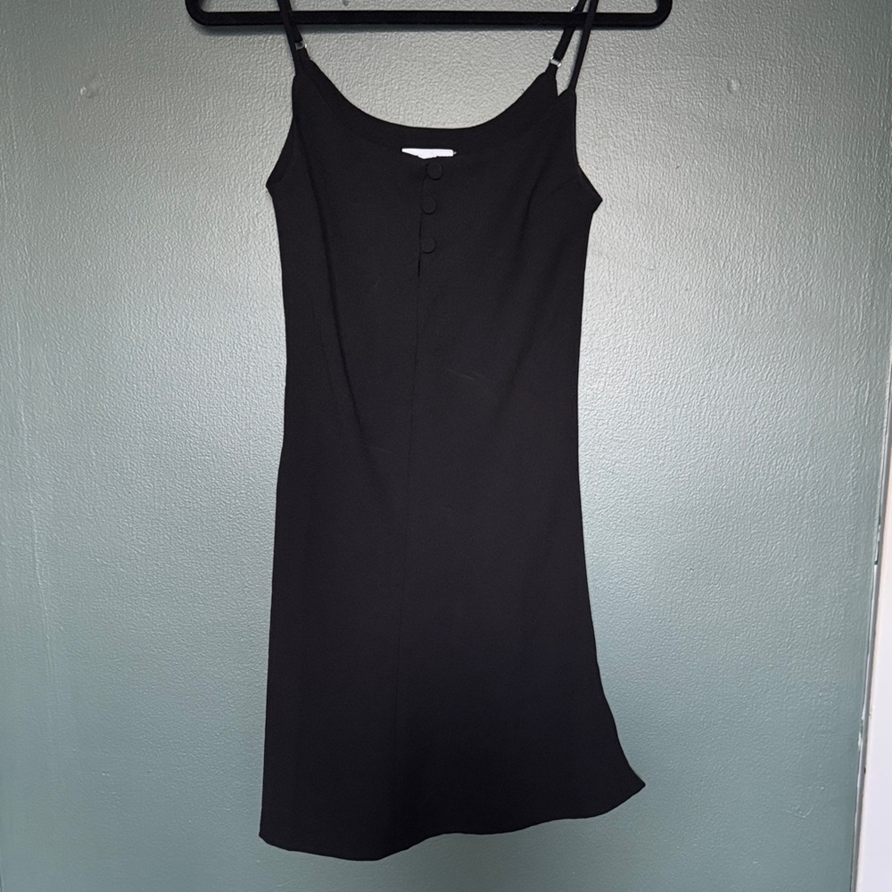 UNIF Black Slip Dress with Spaghetti Straps